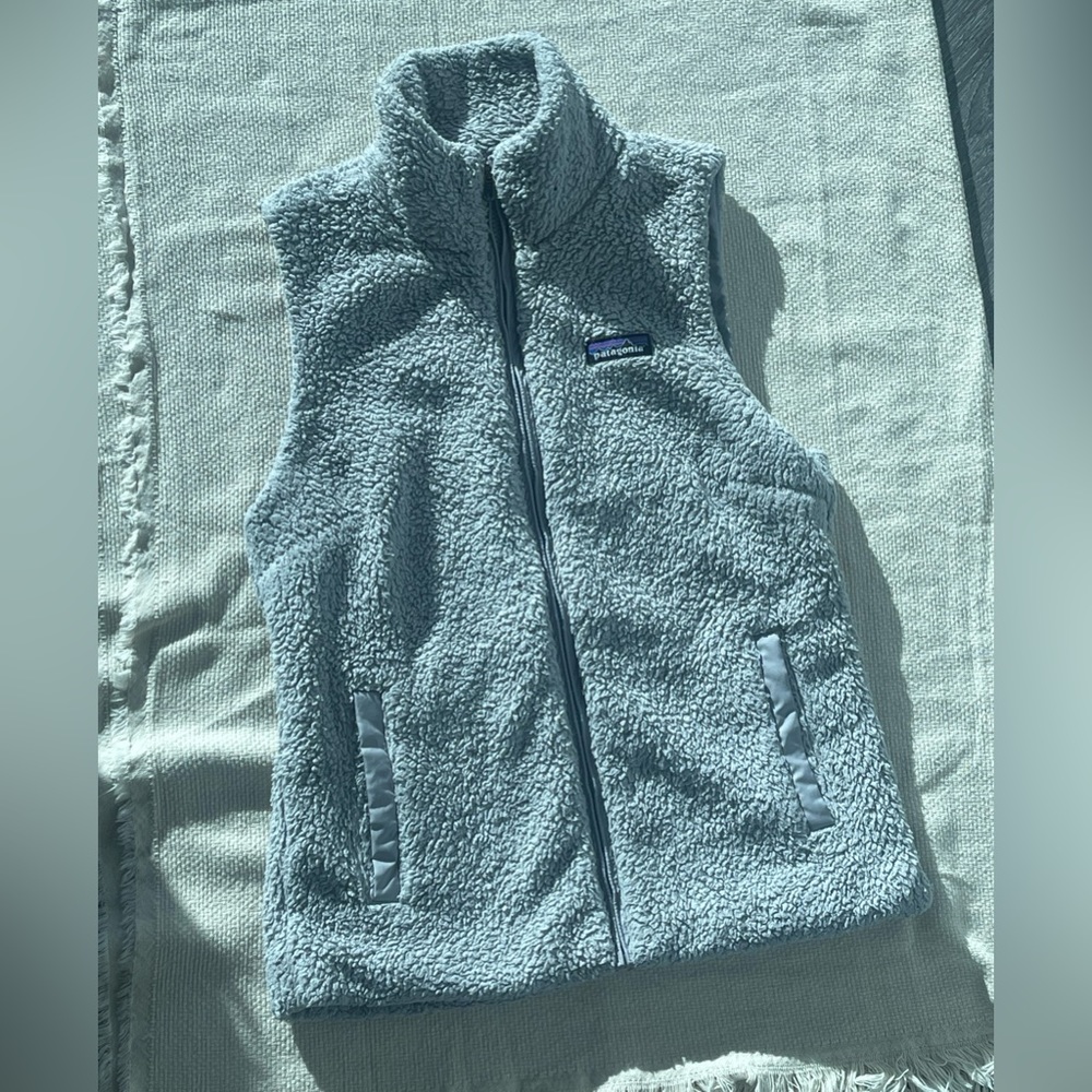 Patagonia Salt Grey Los Gatos Fleece Vest Jacket Women’s Size Medium